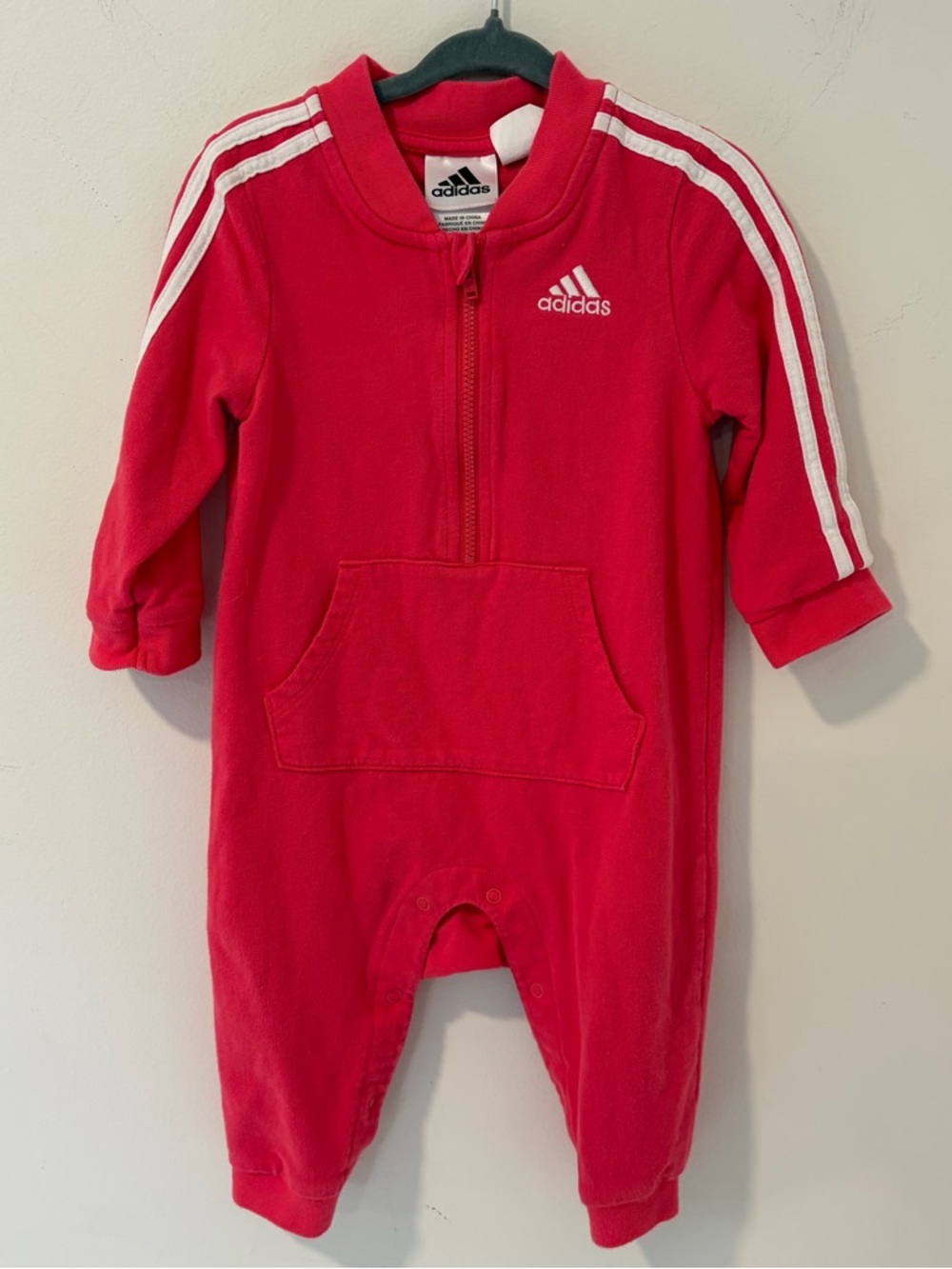 adidas Baby pink One-Piece Romper track suit 9m